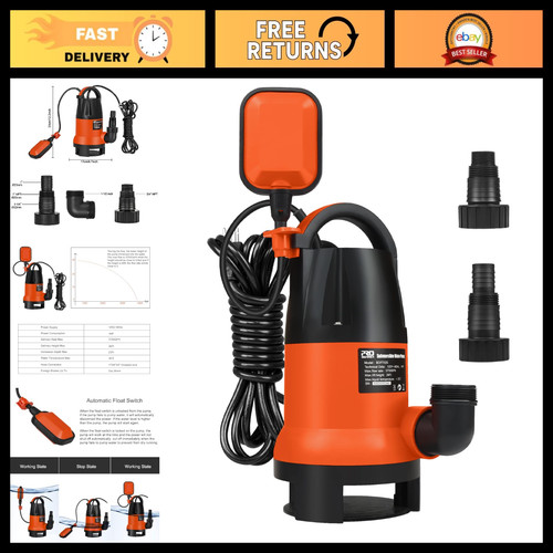 1hp 3700gph submersible - 1hp, sump