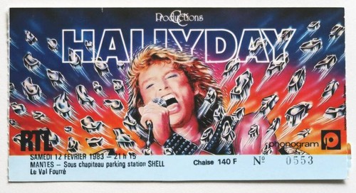 Johnny hallyday billet - billet, ticket