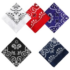 Lot de 5 bandanas carrés 100%