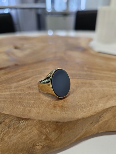 Bague chevalière jaune - bague, en