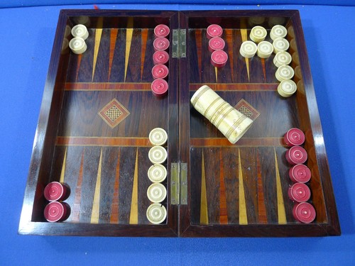 Backgammon marqueterie jeu - backgammon,