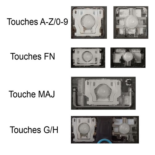 Touche clavier pour dell - fr,