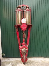 ancienne pompe à essence de garage SCAPI n° 3 viluorde 2 réservoirs à restaurer