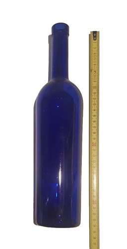 Bouteille vintage verre - vintage,, bleu