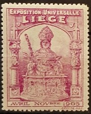 👍 Vignette ancienne - 1905 LIEGE - Exposition Universelle /Belgique