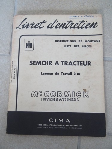 Cormick semoir tracteur - cormick,