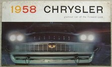 CHRYSLER CAR RANGE USA Sales Brochure 1958 #C5406 NEW YORKER Saratoga WINDSOR