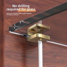 Pince en laiton solide pour étagères en verre salle de bain armoires à vin et