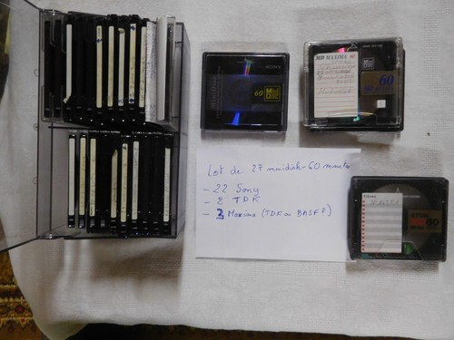 Lot minidisk sony tdk - 27,