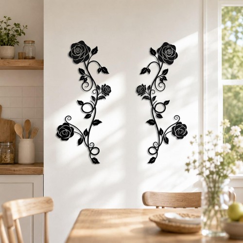 Art mural métal - art, rose