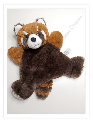 Doudou plat marionnette - plat/marionnette, panda