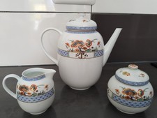 LIMOGES PORCELAIN RAYNAUD KOUTANI Japanese style Imari coffee set