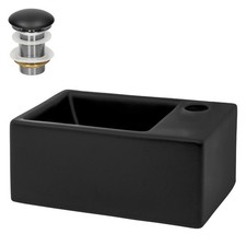 Lavabo céramique noir avec