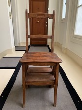 Chaise escabeau ancienne 19e