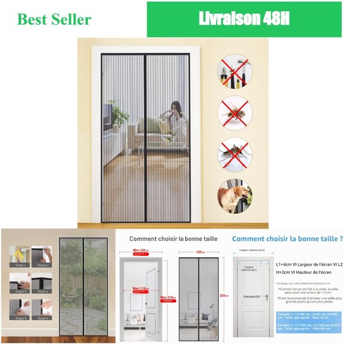 Mycarbon moustiquaire porte - moustiquaire,