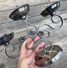 Christofle Gallia Arabesque Candle Holder Chandelier Silverware Art Deco Gio Ponti