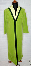 RARE Vintage 70’s JCPenny loungewear avocado green velour house coat robe 8