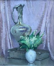Tableau ancien Nature Morte muguet Louis Segala art déco Impressionniste