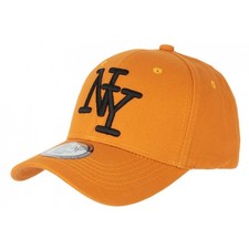Casquette NY Orange et Noire
