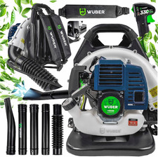 Souffleur à dos thermique Wuber – 330 km/h – 720 m³/h – Moteur 2 temps 42,7 cm³