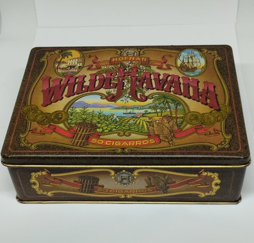 Boîte métal vintage vide - métal,