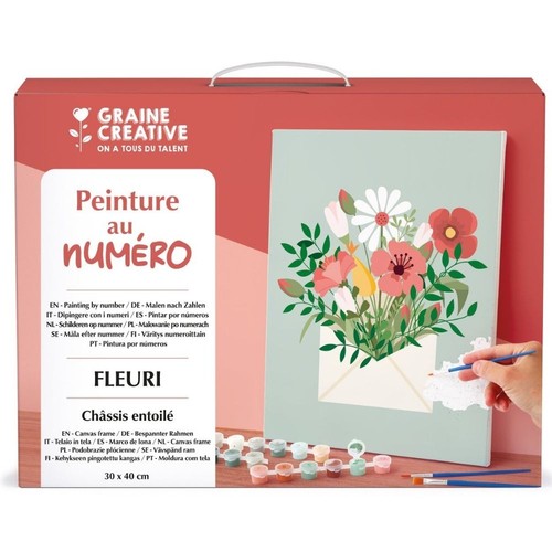 Peinture numéro fleuri - peinture,