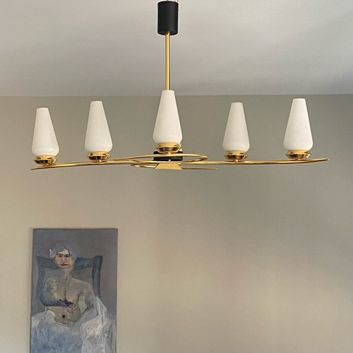 Grand lustre 1950 1960 - , métal