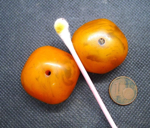 Lot perles bakelite ancien - lot,