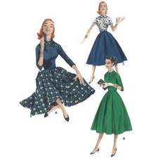 1950s Motif ,Co-Ordinates. Cercle Jupe,Chemisier,Écharpe - Buste = 81.3cm (81cm)