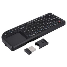2.4GHz Wireless Touchpad/Rechargeable Ultra Mini Thin USB Backlit Keyboard F NEW