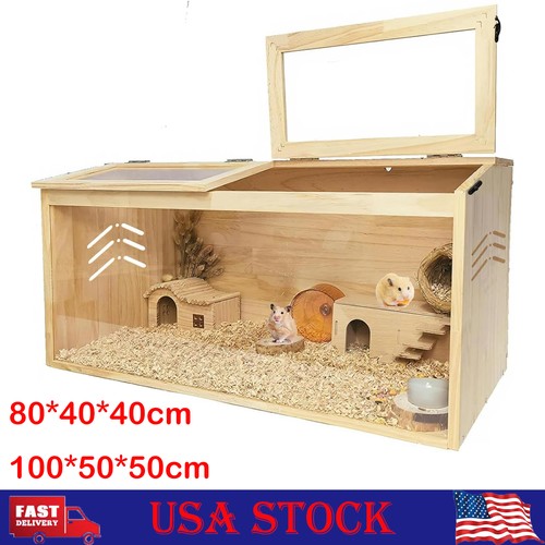 Large wooden hamster cage - large,