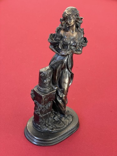 Statue bronze femme signée - bronze,