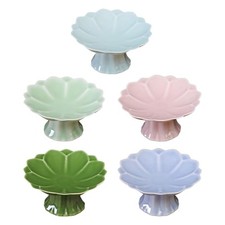 Plateau à dessert en céramique sur pied, présentoir à desserts, bol sur pied