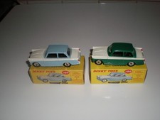 LOT DE 2 DINKY TOYS  TRIUMPH HERALD + BOITE D'ORIGINE N°189 MADE ENGLAND MECCANO