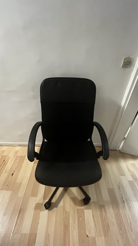 Chaise bureau noir - noir, en
