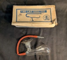 Antique Blown Glass Milk Pull in Original Box, JIM