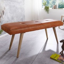 FineBuy Banc en cuir 117 cm