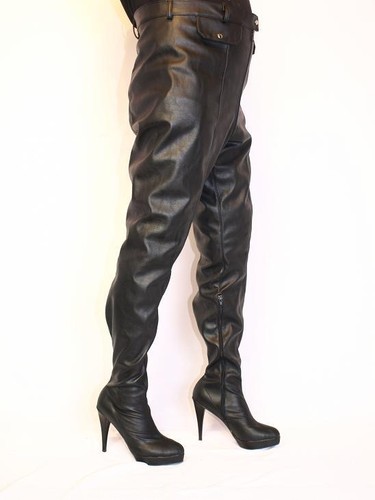 Bottes similicuir heels - bottes, en