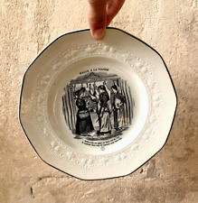 Talking Plate No. 1 Boch Kéramis Belgium, Meat Hall Butcher Butcher