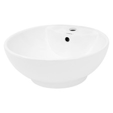 Évier céramique vasque rond a poser moderne lave-mains salle de bain Ø 455 mm