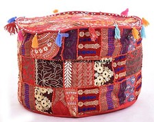 Pouf Ottoman Vintage Patchwork