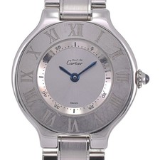 CARTIER Must21 1340/W10109T2 Silver Dial Quartz Ladies Watch G#142328