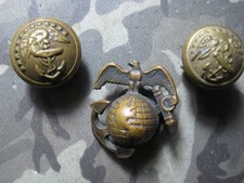 Pre-WWII USMC Droop Wing Collar EGA w Horstmann Marine Corps Buttons Lot