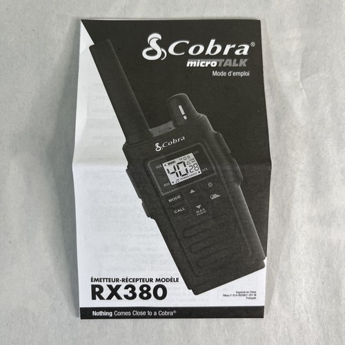Cobra rx380 walkie talkie - cobra,