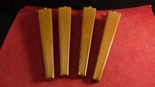 Lot of 4 vintage tapered spindle furniture feet H 20.9 cm