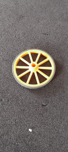 Roue bicolore jaune - bicolore, noir