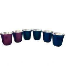 Nespresso 5.5 Designers Pixie Espresso Stainless Steel Cups 6