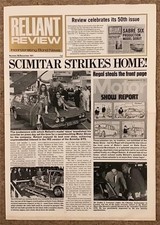 RELIANT REVIEW NEWSPAPER No 50 Dec 1971 SCIMITAR GTE - 750 FORMULA