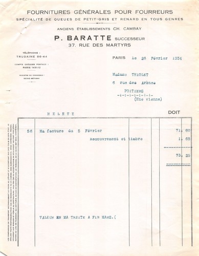 1934 fournitures generales - 1934,