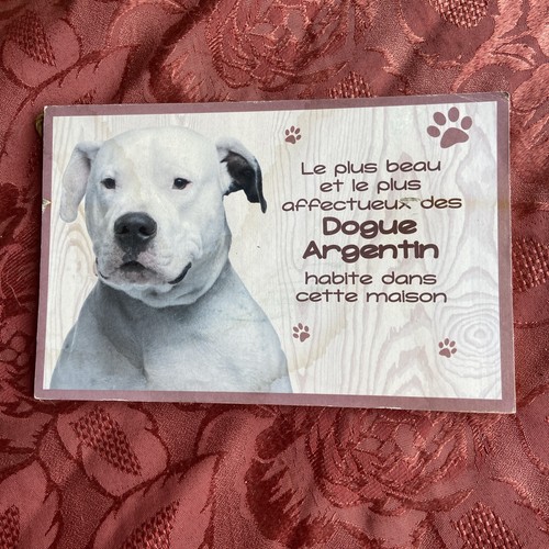 Plaque bois dogue - plaque,
